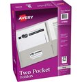 Avery Folder, 2-Pocket, Letter, Gry 25PK AVE47990